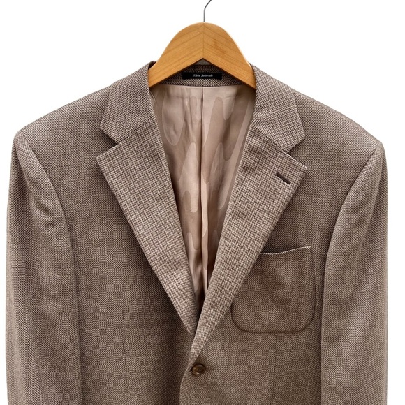Matarazzi Uomo Venezia Brown Wool/Cashmere Blazer Size 52 - Picture 3 of 14
